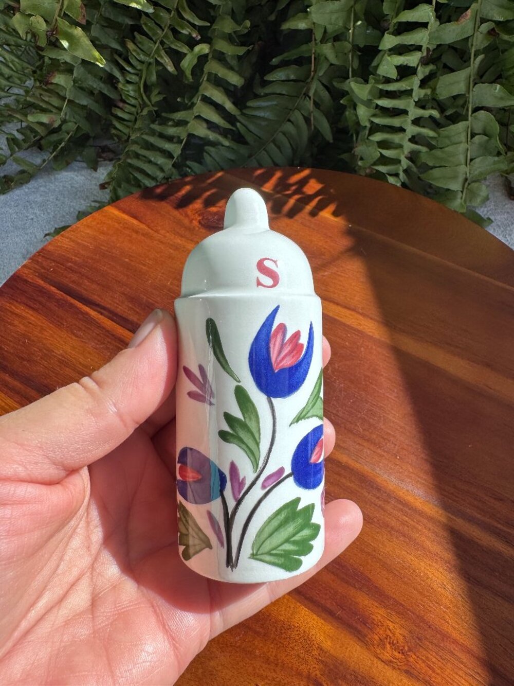 Vintage Portmeirion Welsh Dresser Floral Ceramic Salt Shaker